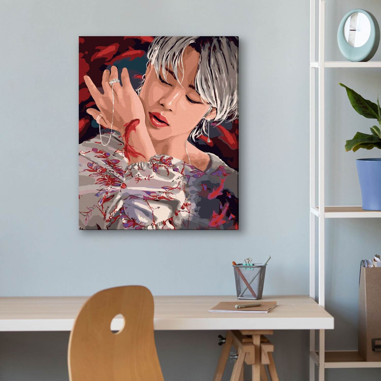 Paint by Numbers 40x50 cm | Korean singer (MG2477e) – Painting by numbers | Varvikas.Shop