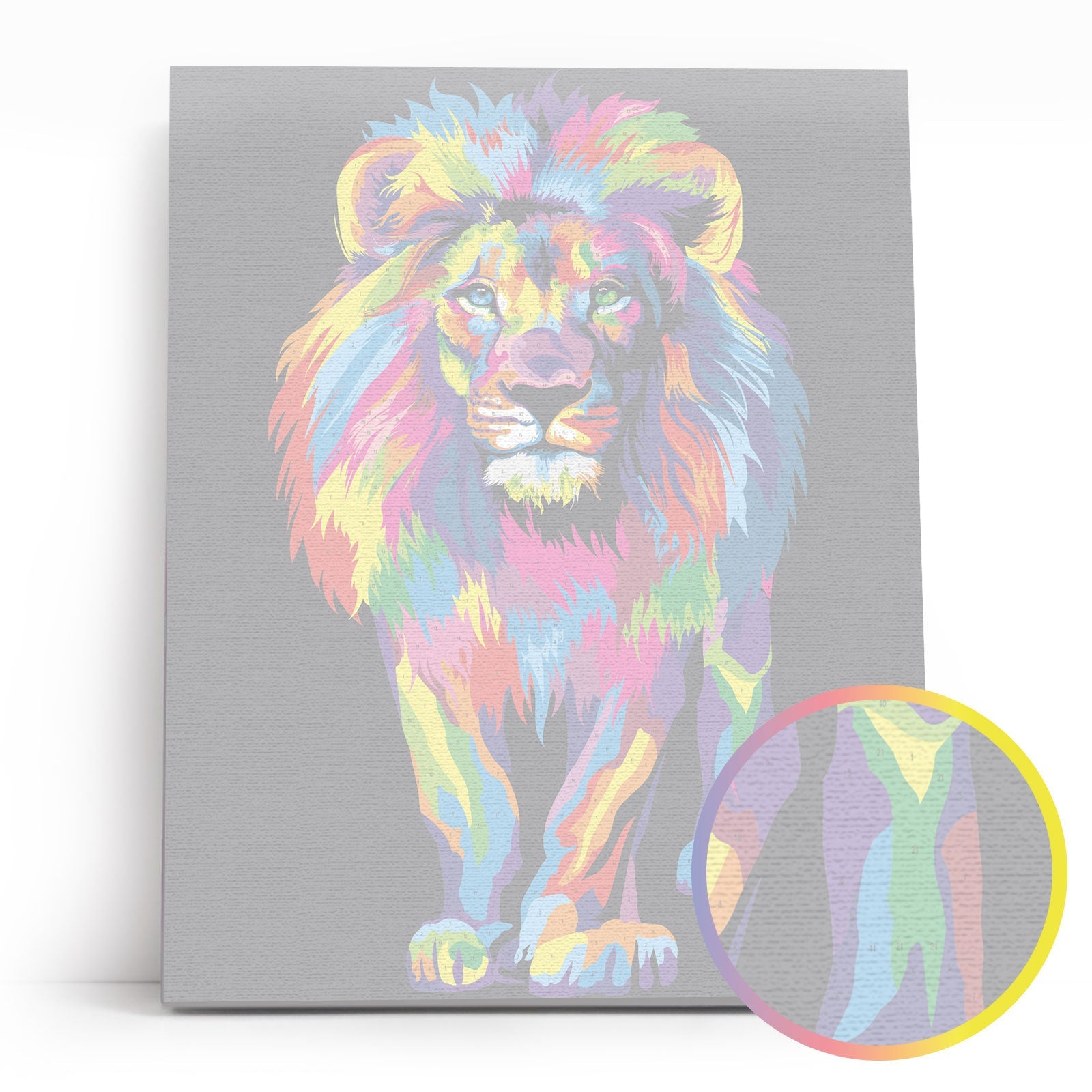 Paint by Numbers 40x50 cm | Lion pop art (MG2485e) – Painting by numbers | Varvikas.Shop