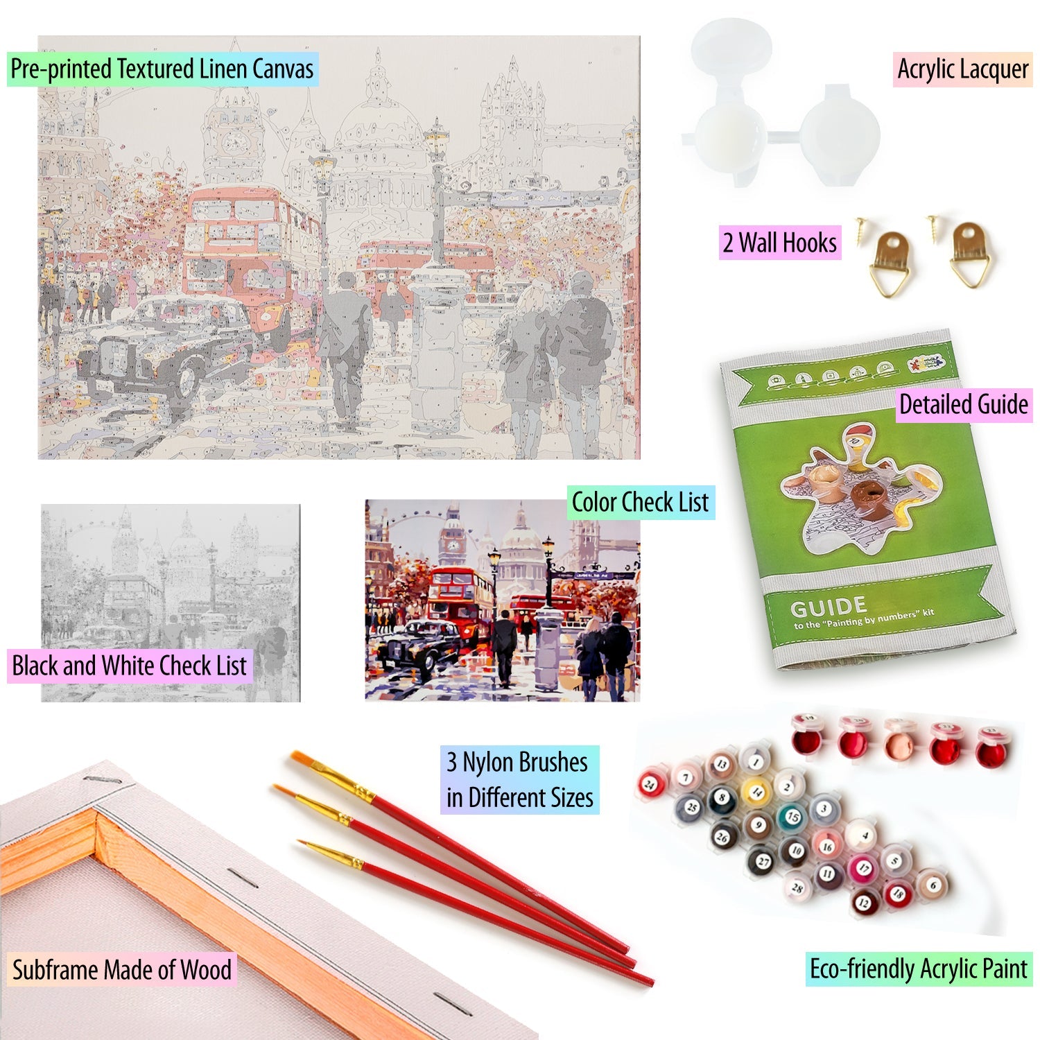 Paint by Numbers 40x50 cm | London Street (MG2204e) – Painting by numbers | Varvikas.Shop