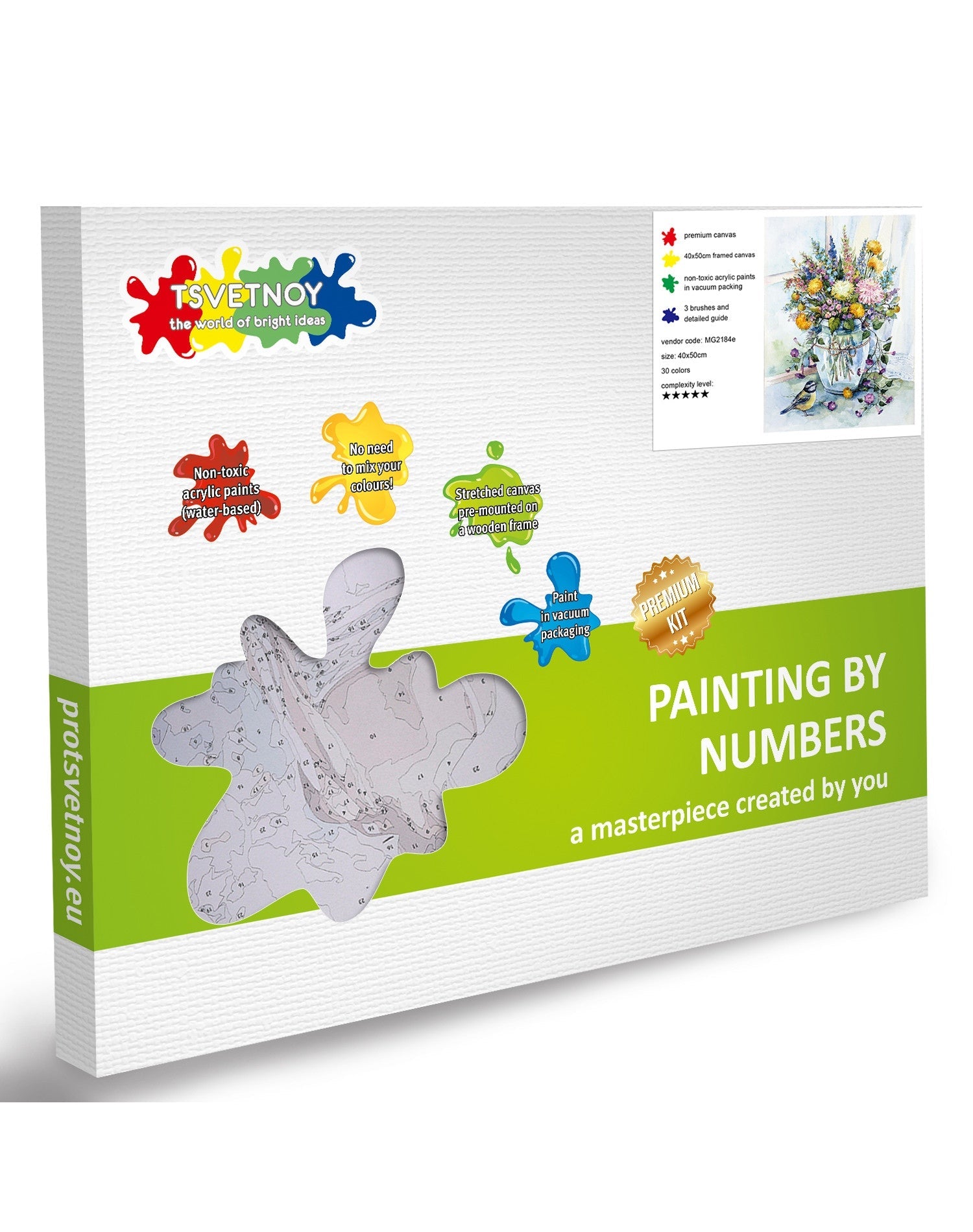 Paint by Numbers 40x50 cm | Meadow Flowers Bouquet (MG2184e) – Painting by numbers | Varvikas.Shop