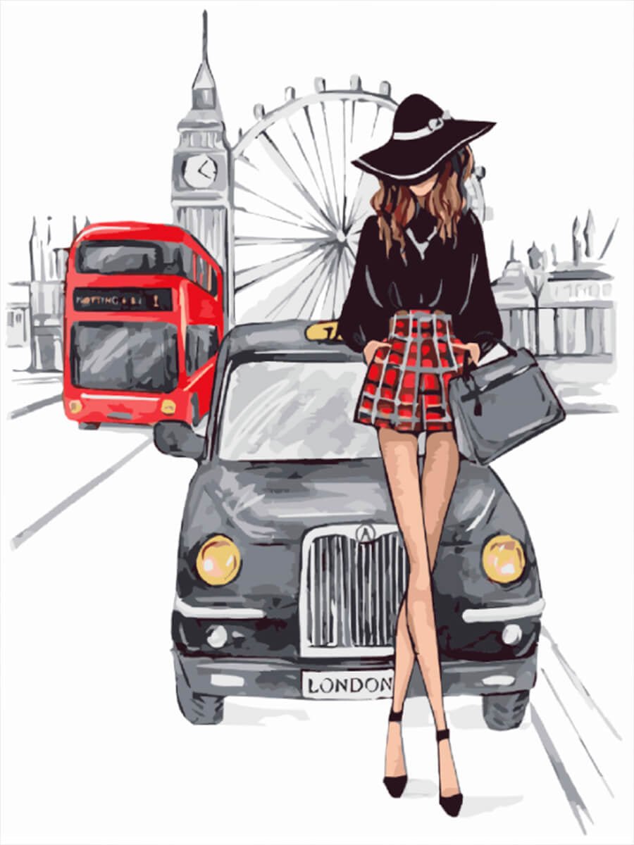 Paint by Numbers 40x50 cm | Meeting in London (MG2147e) – Painting by numbers | Varvikas.Shop
