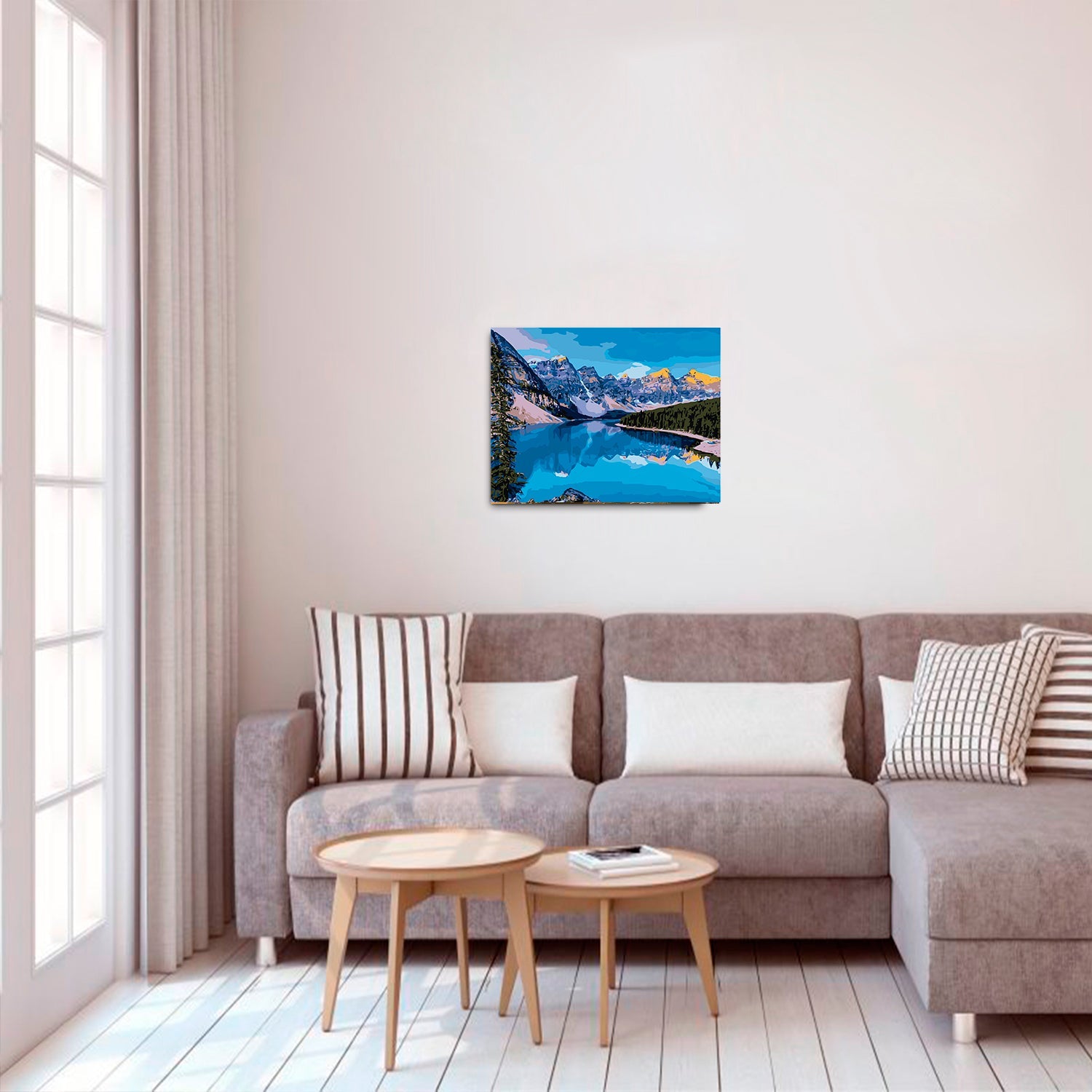 Paint by Numbers 40x50 cm | Mountain River (MG2134e) – Painting by numbers | Varvikas.Shop