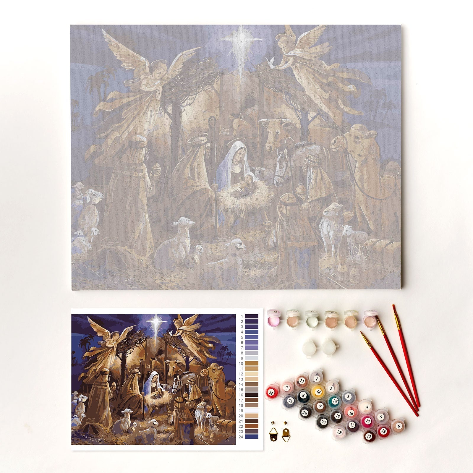 Paint by Numbers 40x50 cm | Nativity Scene (MG2154e) – Painting by numbers | Varvikas.Shop