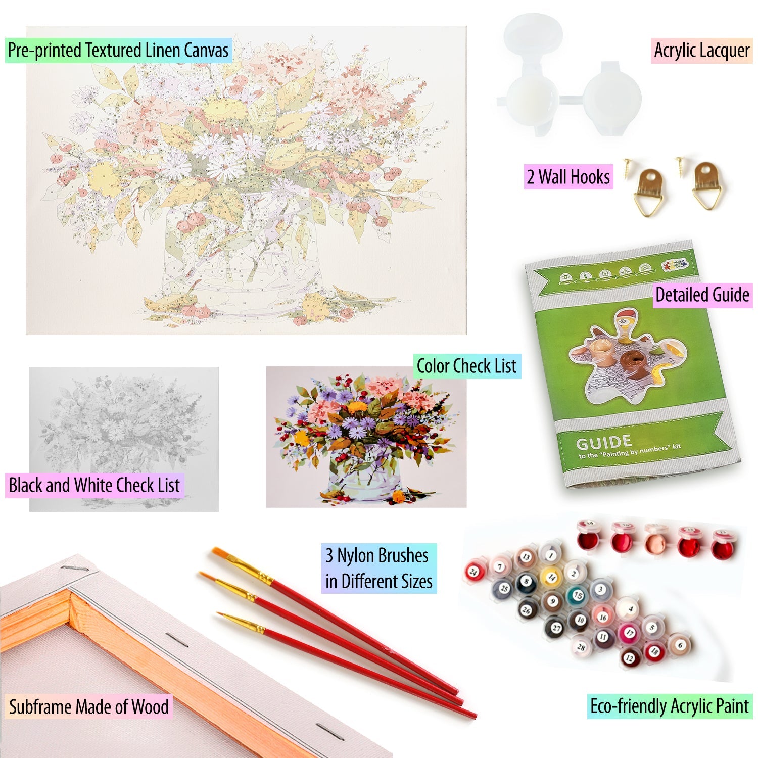 Paint by Numbers 40x50 cm | New Autumn bouquet (MG2186e) – Painting by numbers | Varvikas.Shop