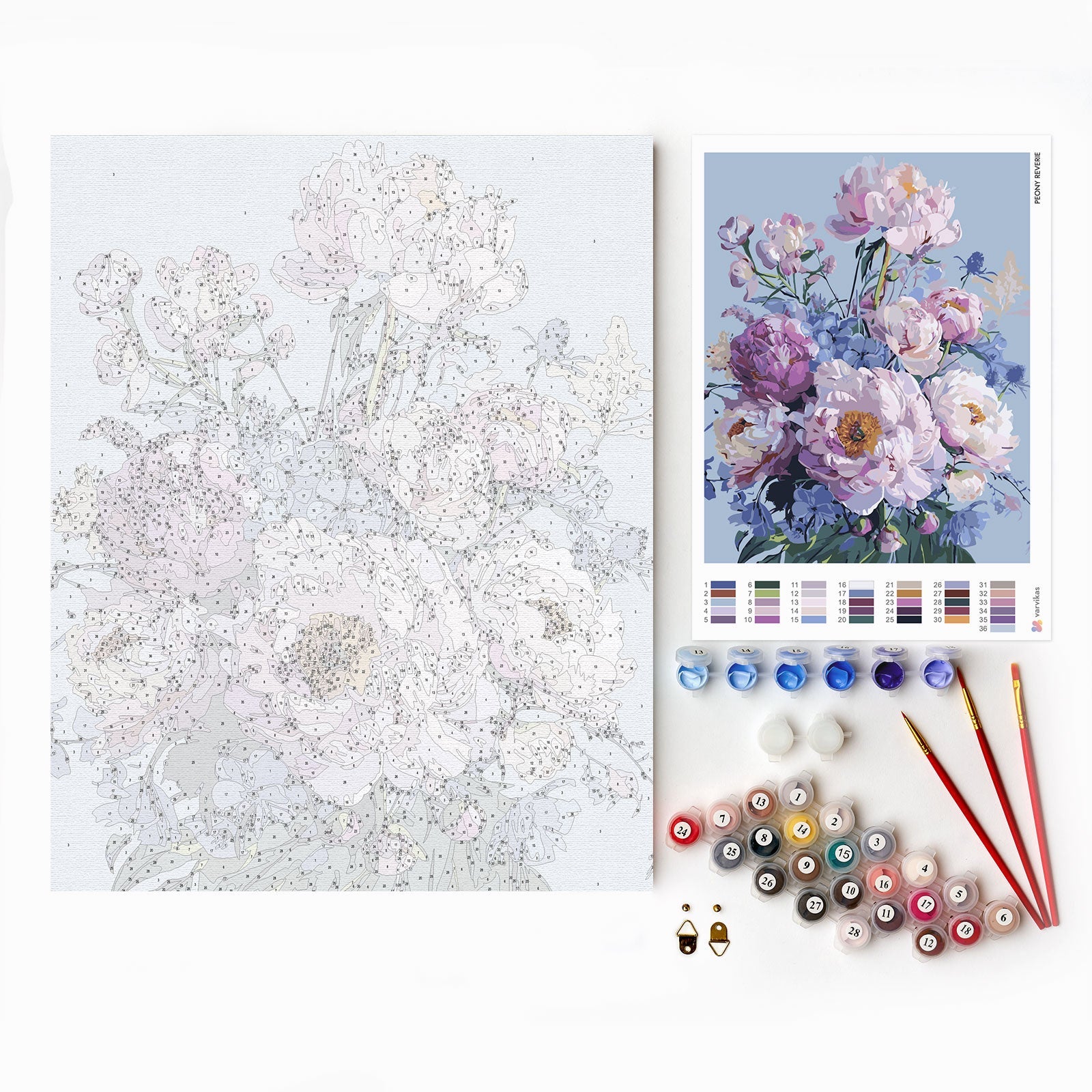 Paint by Numbers 40x50 cm | Peony Reverie (MG2501e) – Painting by numbers | Varvikas.Shop