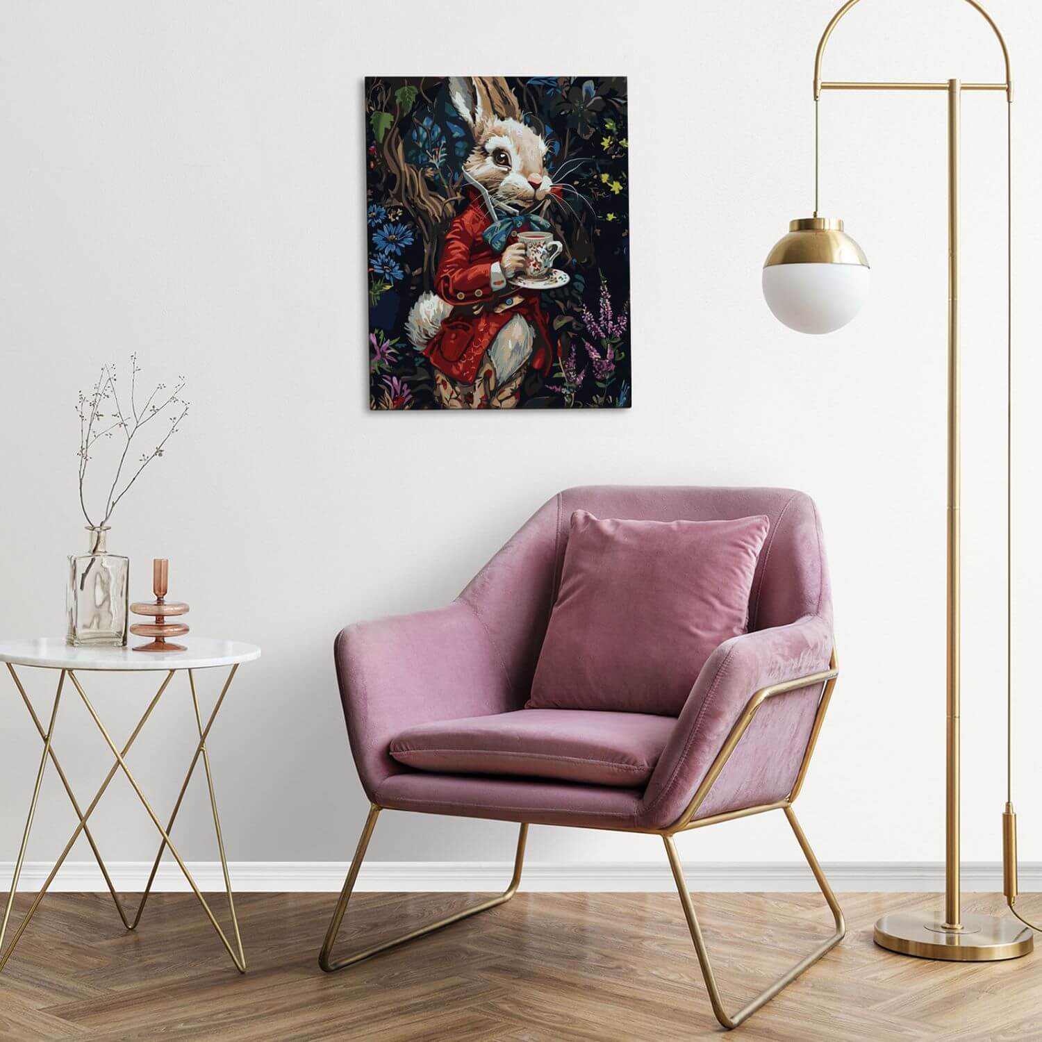 Paint by Numbers 40x50 cm | Rabbit in Wonderland (MG2517e) – Painting by numbers | Varvikas.Shop