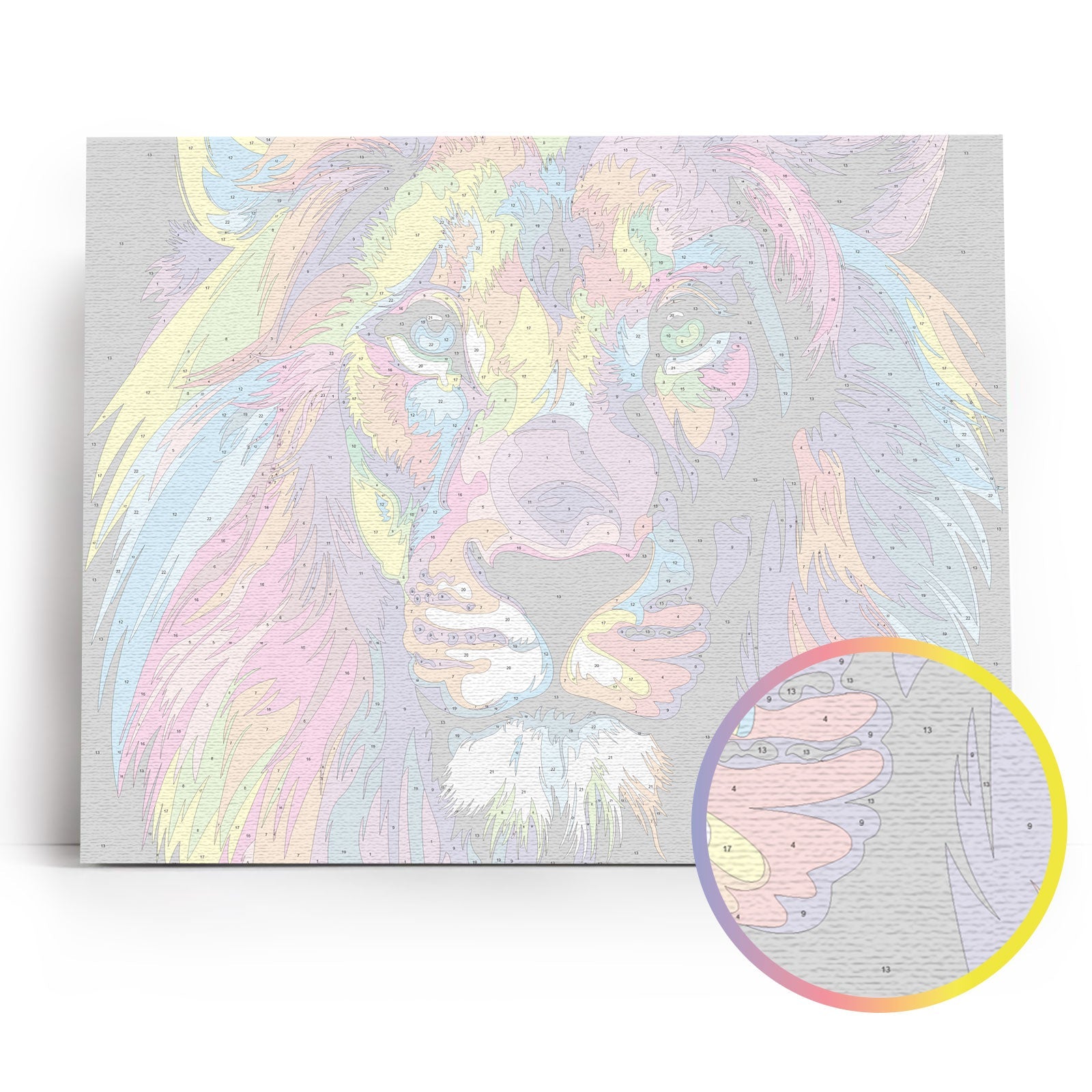 Paint by Numbers 40x50 cm | Rainbow Lion (MG2034e) – Painting by numbers | Varvikas.Shop