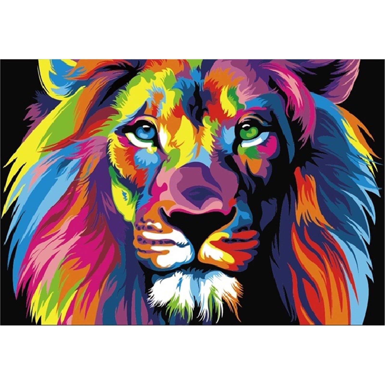 Paint by Numbers 40x50 cm | Rainbow Lion (MG2034e) – Painting by numbers | Varvikas.Shop