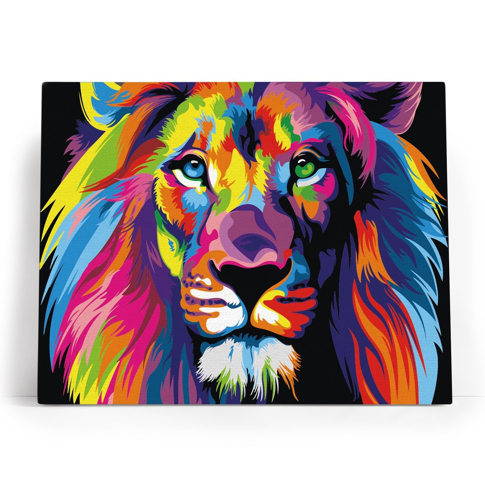 Paint by Numbers 40x50 cm | Rainbow Lion (MG2034e) – Painting by numbers | Varvikas.Shop