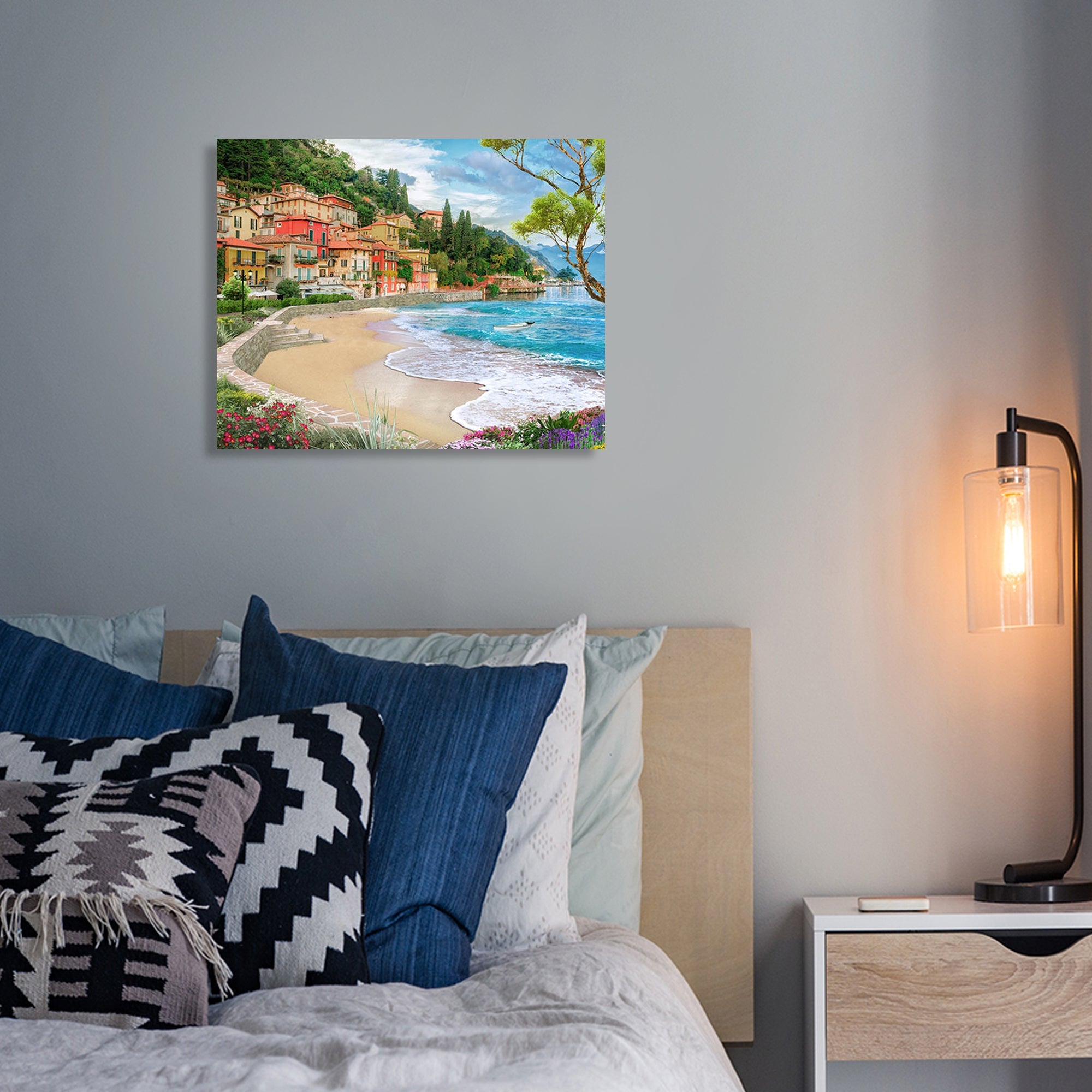 Paint by Numbers 40x50 cm | Seaside Town (MG2417e) – Painting by numbers | Varvikas.Shop