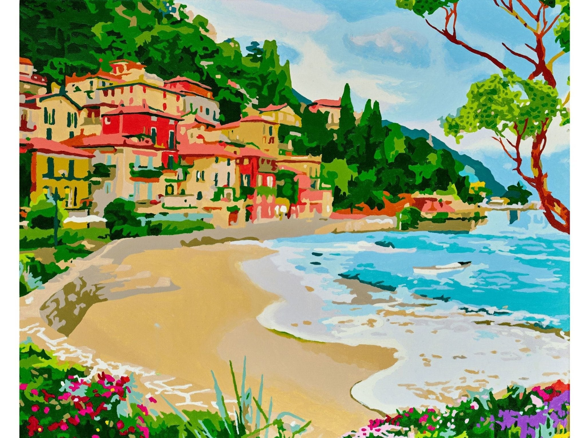 Paint by Numbers 40x50 cm | Seaside Town (MG2417e) – Painting by numbers | Varvikas.Shop