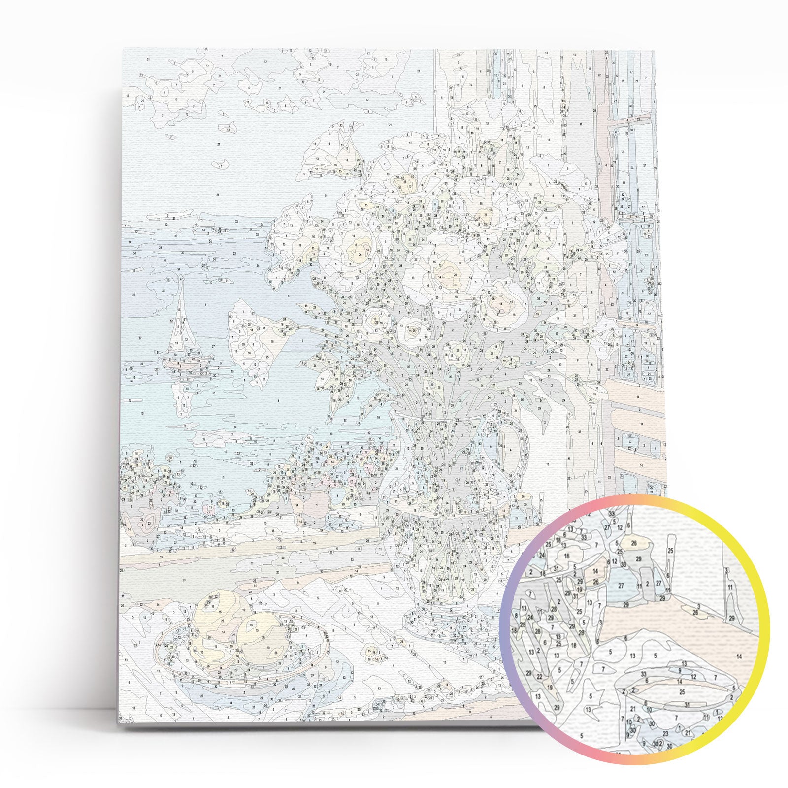 Paint by Numbers 40x50 cm | Seaside Window (MG2520e) – Painting by numbers | Varvikas.Shop