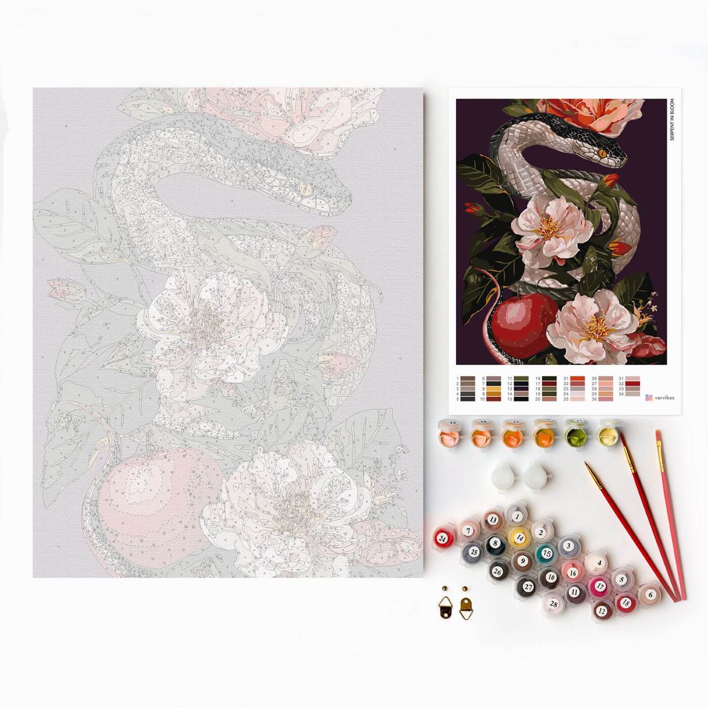 Paint by Numbers 40x50 cm | Serpent in Bloom (MG2500e) – Painting by numbers | Varvikas.Shop