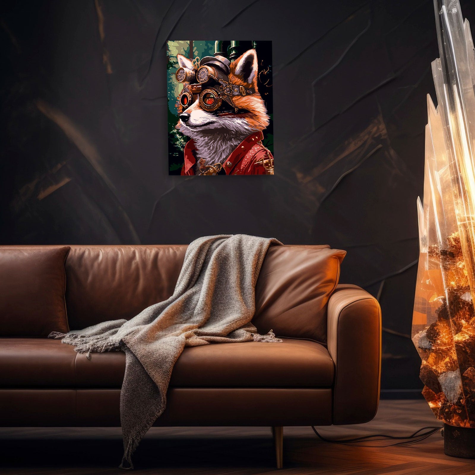 Paint by Numbers 40x50 cm | Steampunk racoon (MG2469e) – Painting by numbers | Varvikas.Shop