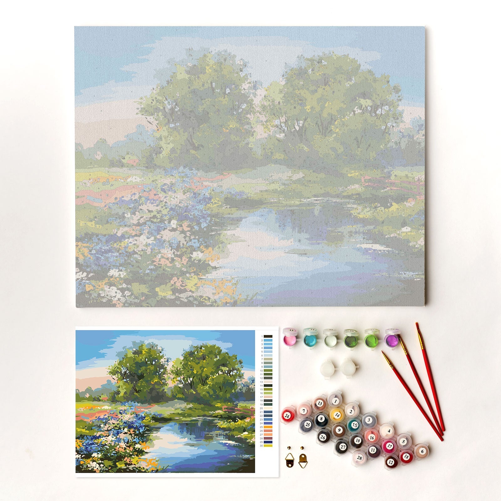 Paint by Numbers 40x50 cm | Summer River (MG2415e) – Painting by numbers | Varvikas.Shop