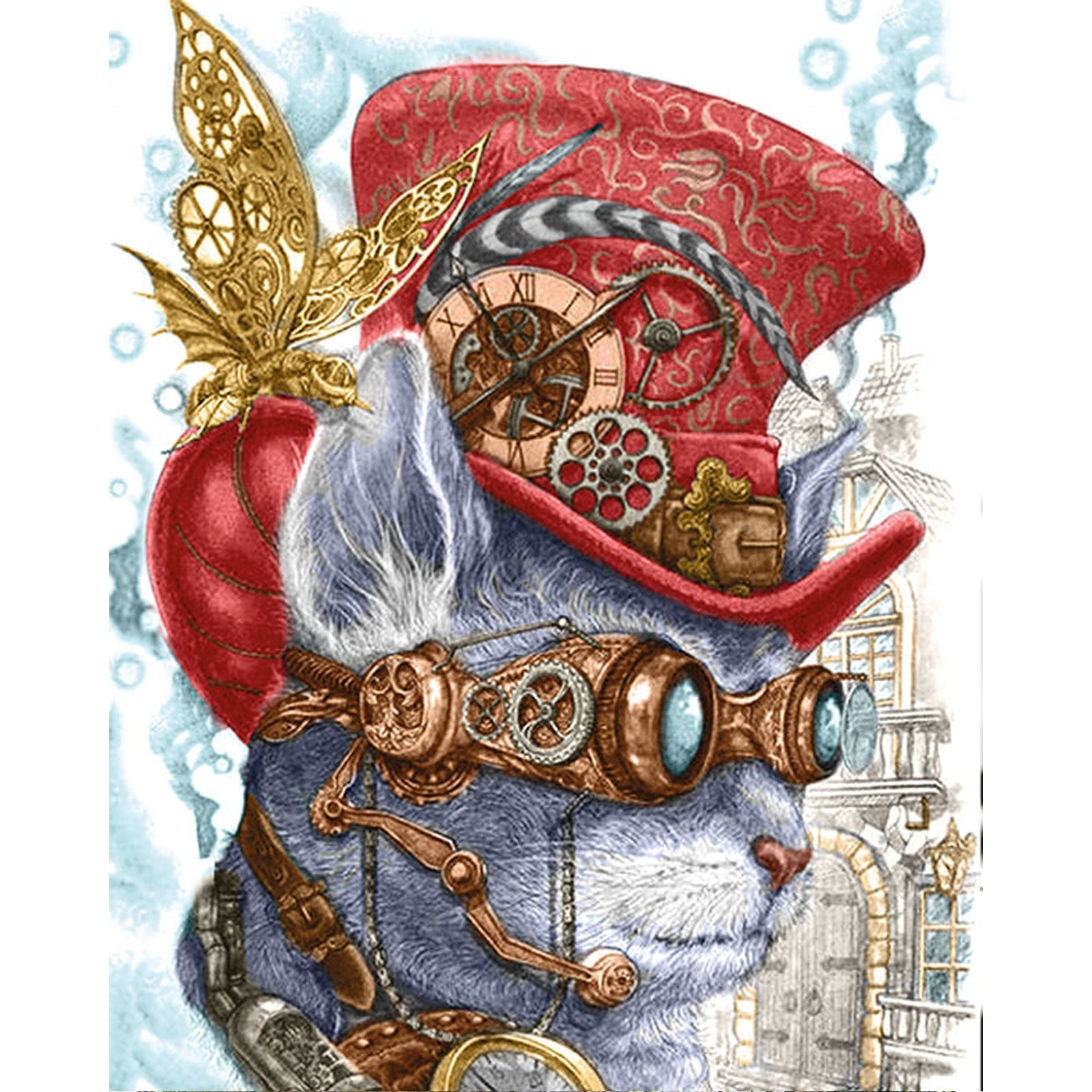 Paint by Numbers 40x50 cm | Surrealist Cat (MG2457e) – Painting by numbers | Varvikas.Shop