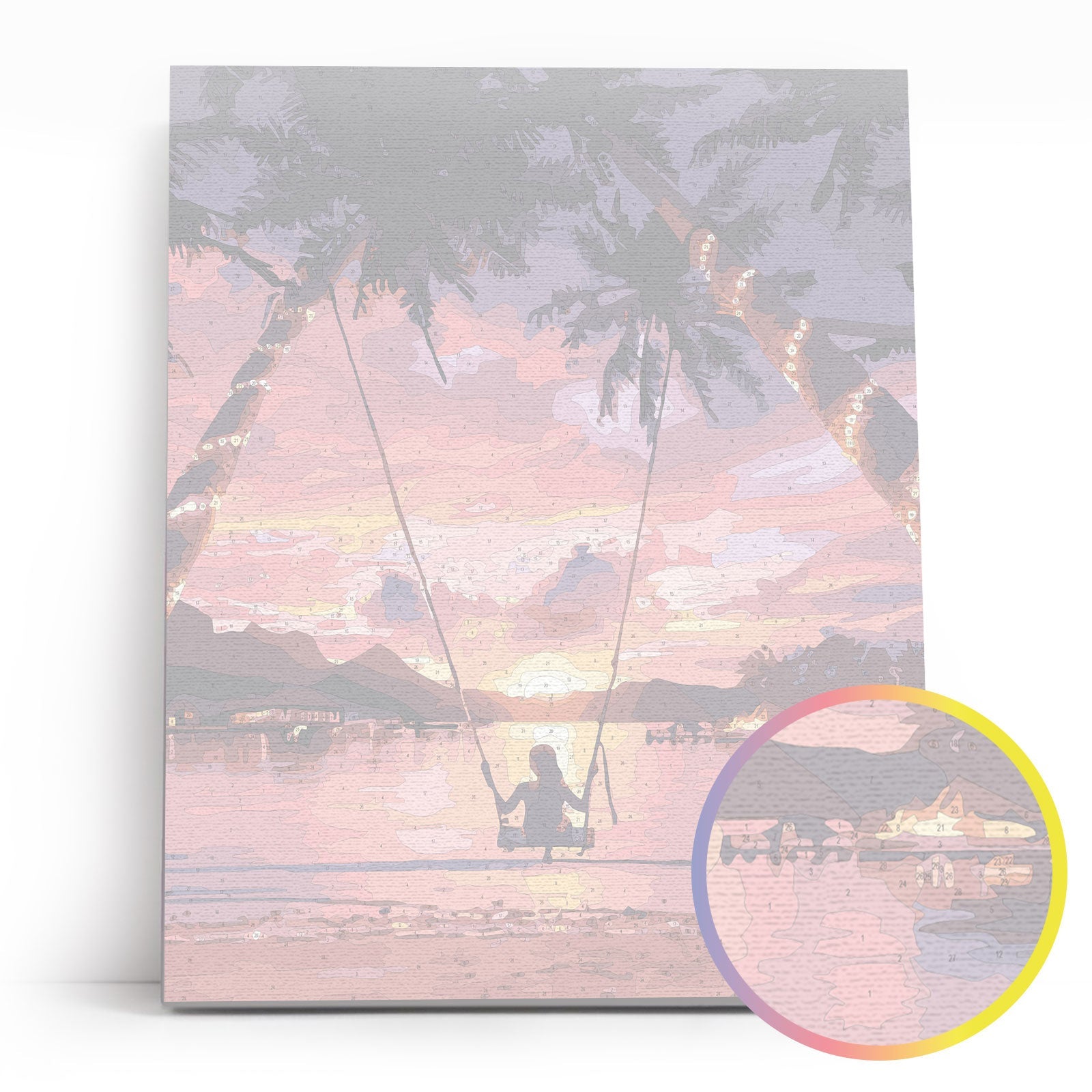 Paint by Numbers 40x50 cm | Swing in sunset (MG2483e) – Painting by numbers | Varvikas.Shop