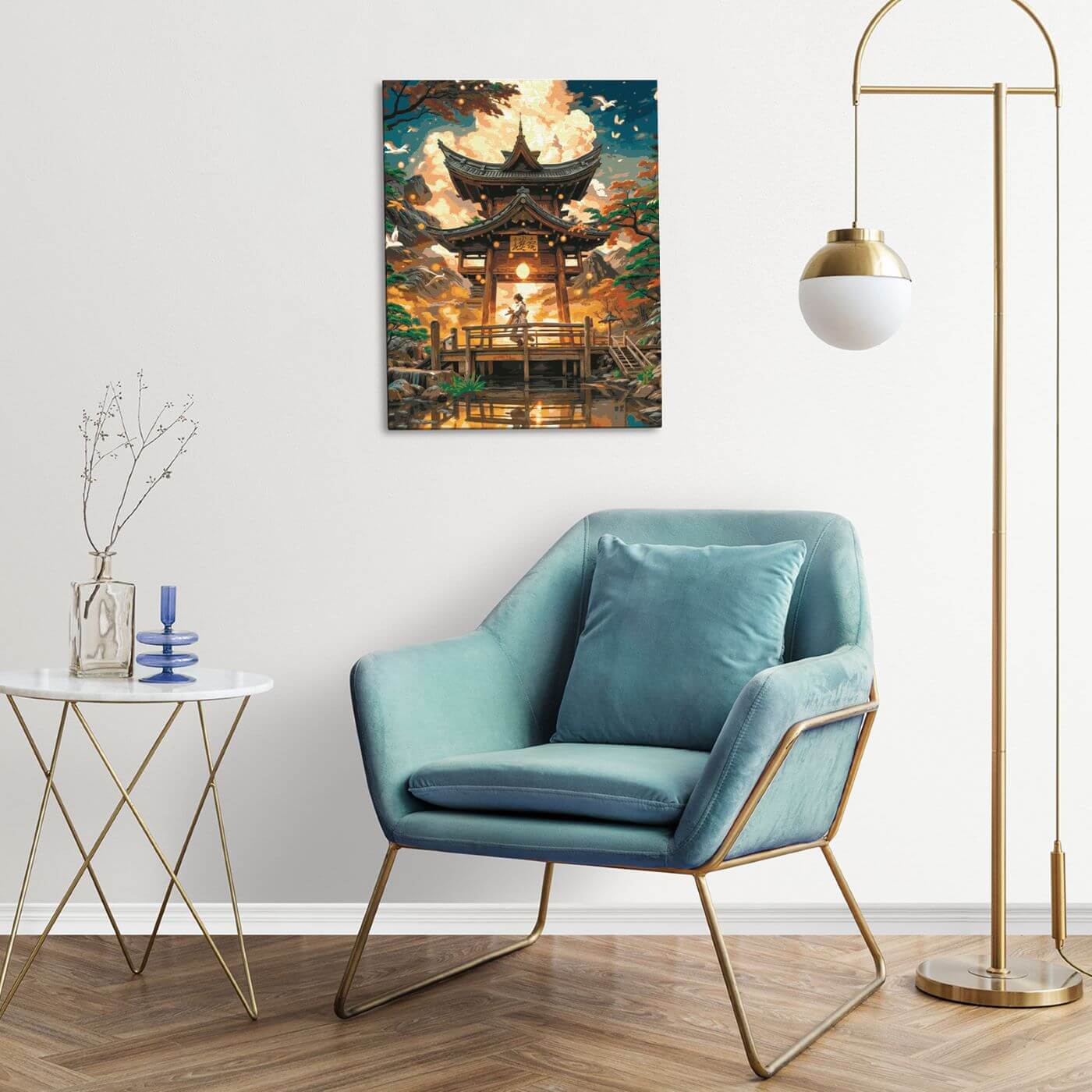 Paint by Numbers 40x50 cm | Temple in the Mountains (MG2505e) – Painting by numbers | Varvikas.Shop