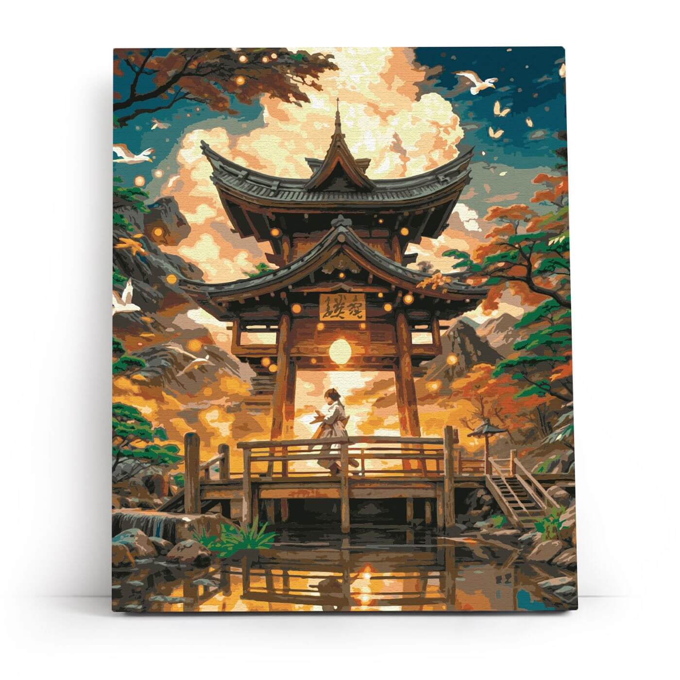 Paint by Numbers 40x50 cm | Temple in the Mountains (MG2505e) – Painting by numbers | Varvikas.Shop