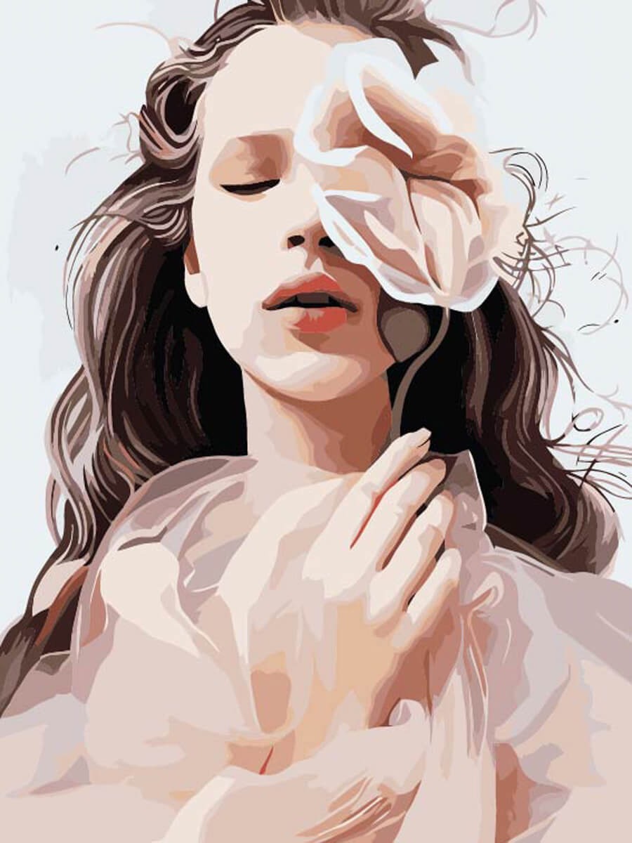 Paint by Numbers 40x50 cm | Tender beauty (MG2111e) – Painting by numbers | Varvikas.Shop