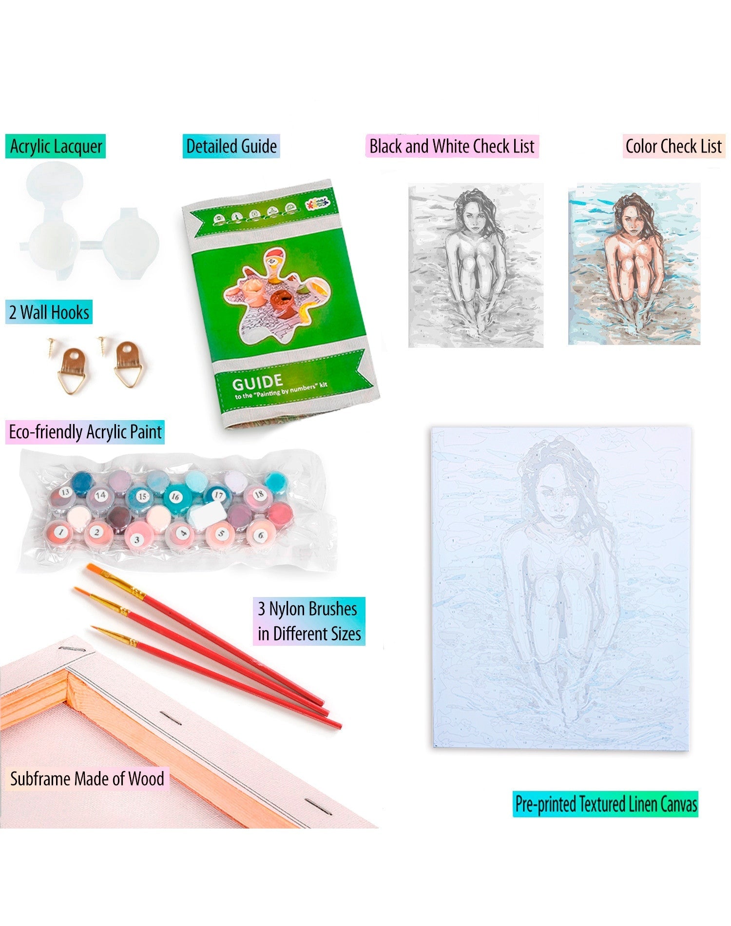 Paint by Numbers 40x50 cm | Thoughtfulness (MG2128e) – Painting by numbers | Varvikas.Shop