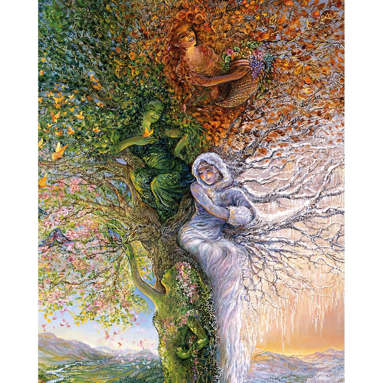 Paint by Numbers 40x50 cm | Tree of Four Seasons (MG2442e) – Painting by numbers | Varvikas.Shop