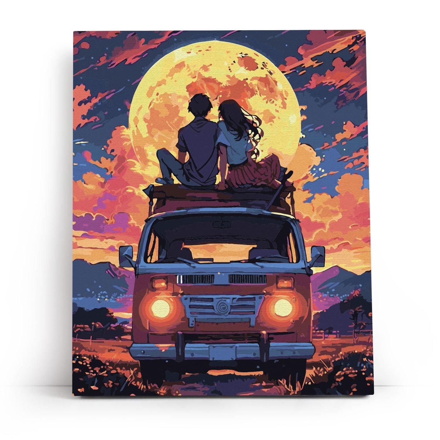 Paint by Numbers 40x50 cm | Under the Full Moon (MG2510e) – Painting by numbers | Varvikas.Shop