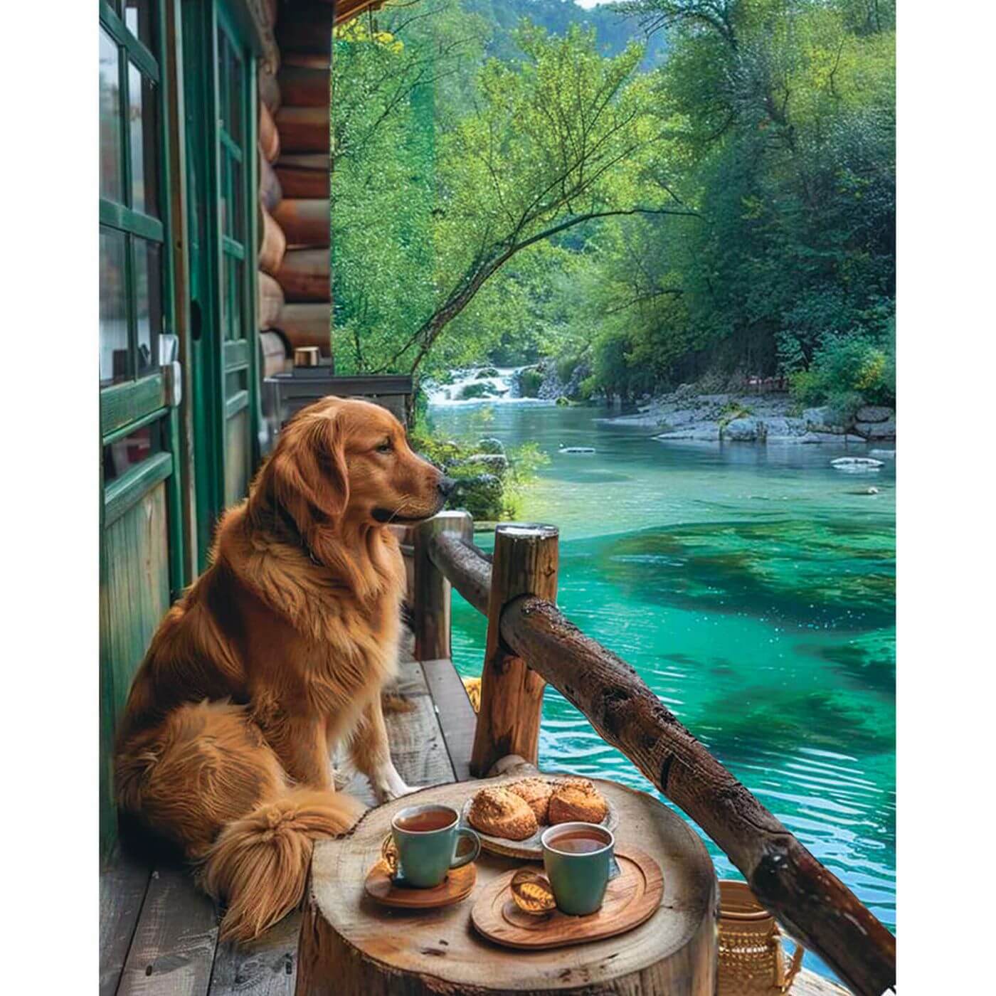 Paint by Numbers 40x50 cm | Waiting at the Pier (MG2523e) – Painting by numbers | Varvikas.Shop