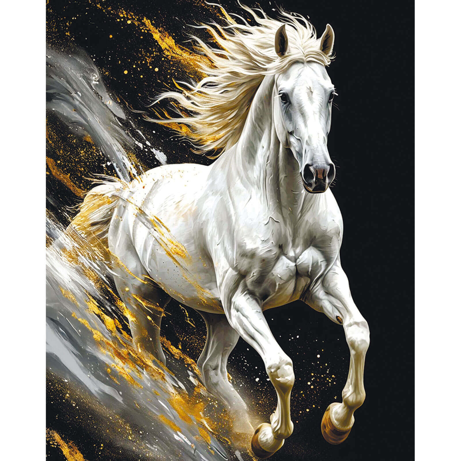 Paint by Numbers 40x50 cm | White Steed (MG2527e) – Painting by numbers | Varvikas.Shop