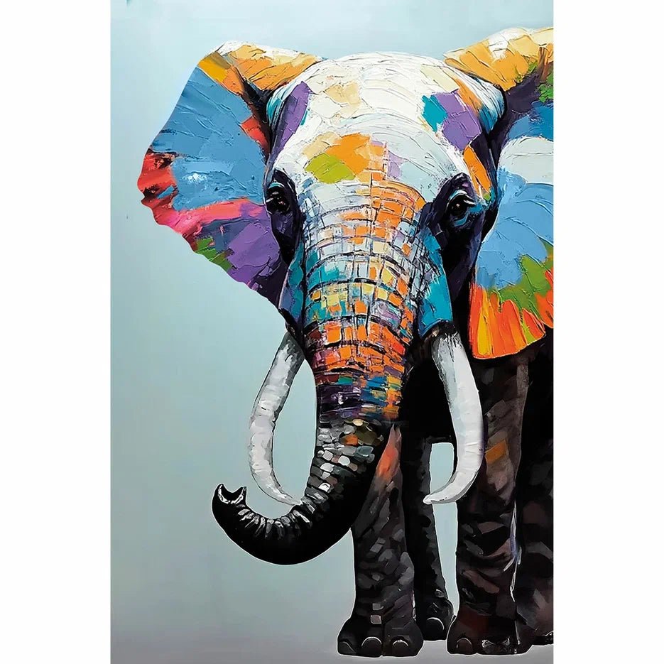 Paint by Numbers 60x90 cm | Colorburst Elephant (MMT002e) – Painting by numbers | Varvikas.Shop