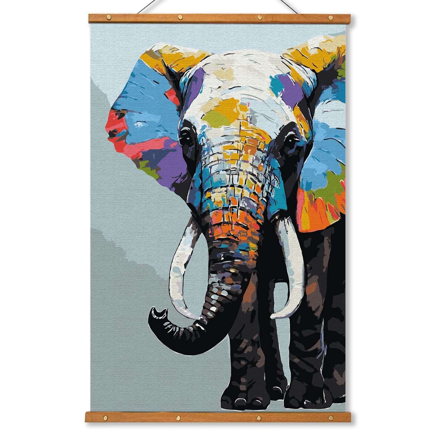 Paint by Numbers 60x90 cm | Colorburst Elephant (MMT002e) – Painting by numbers | Varvikas.Shop