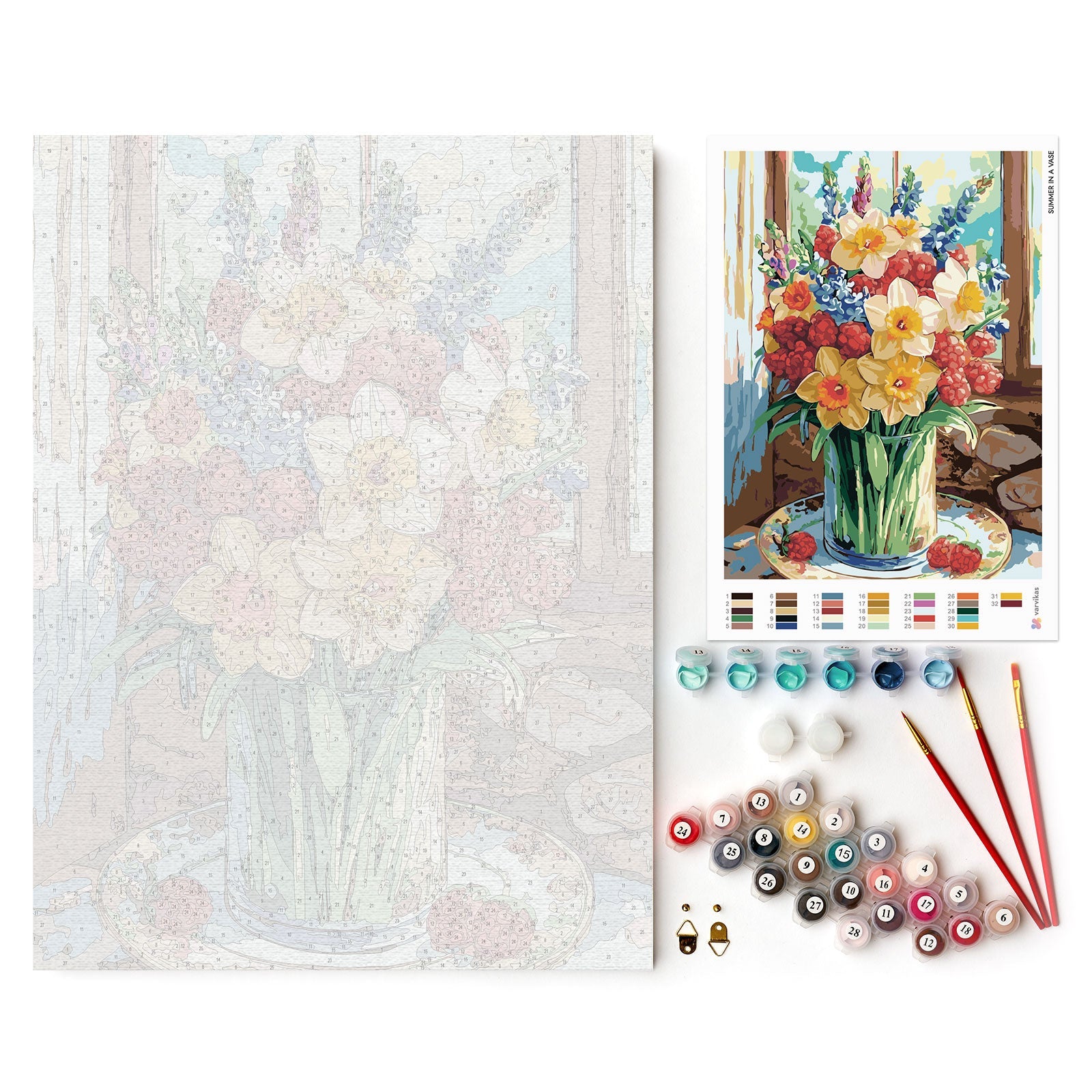 Painting by numbers - ME1183e - Summer in a Vase – Painting by numbers | Varvikas.Shop