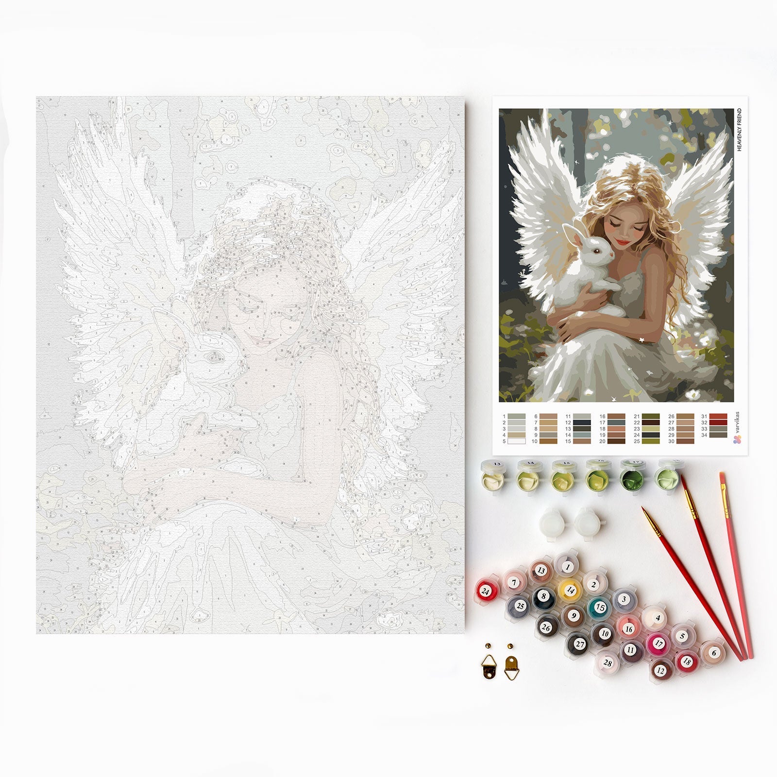 Painting by numbers - MG2532e - Heavenly Friend – Painting by numbers | Varvikas.Shop