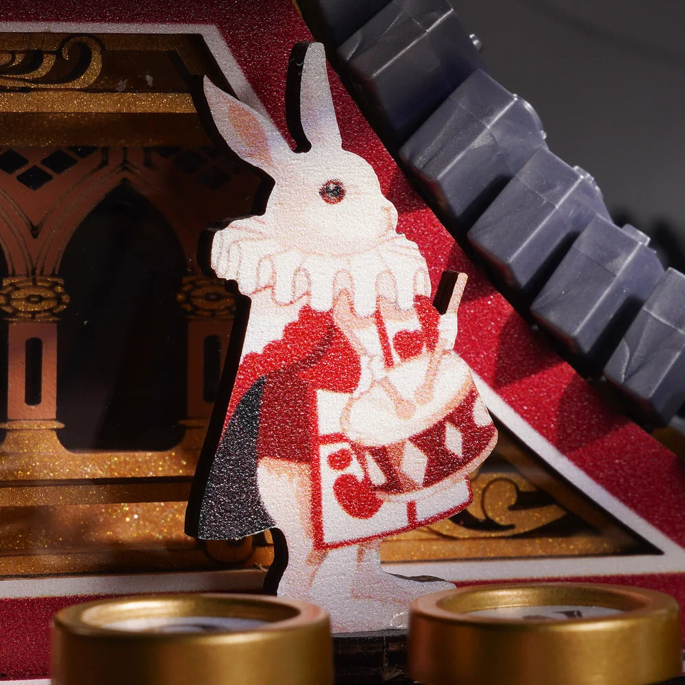 White rabbit theatre decoration on the ROKR Magic Version typewriter — LK703Ce