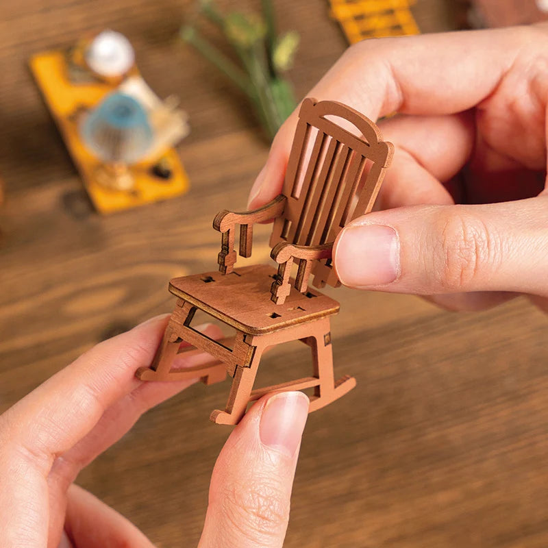 DIY Miniature House Kit (RoomBox), Silent Corner Study (TGE02e)