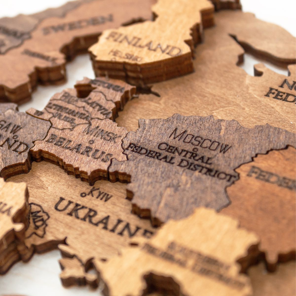 Wooden constructor - BEW001e - World Map Medium – Wooden constructors | Varvikas.Shop