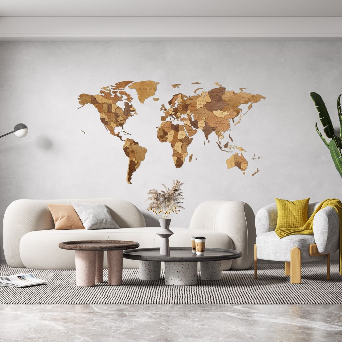 Wooden constructor - BEW001e - World Map Medium – Wooden constructors | Varvikas.Shop