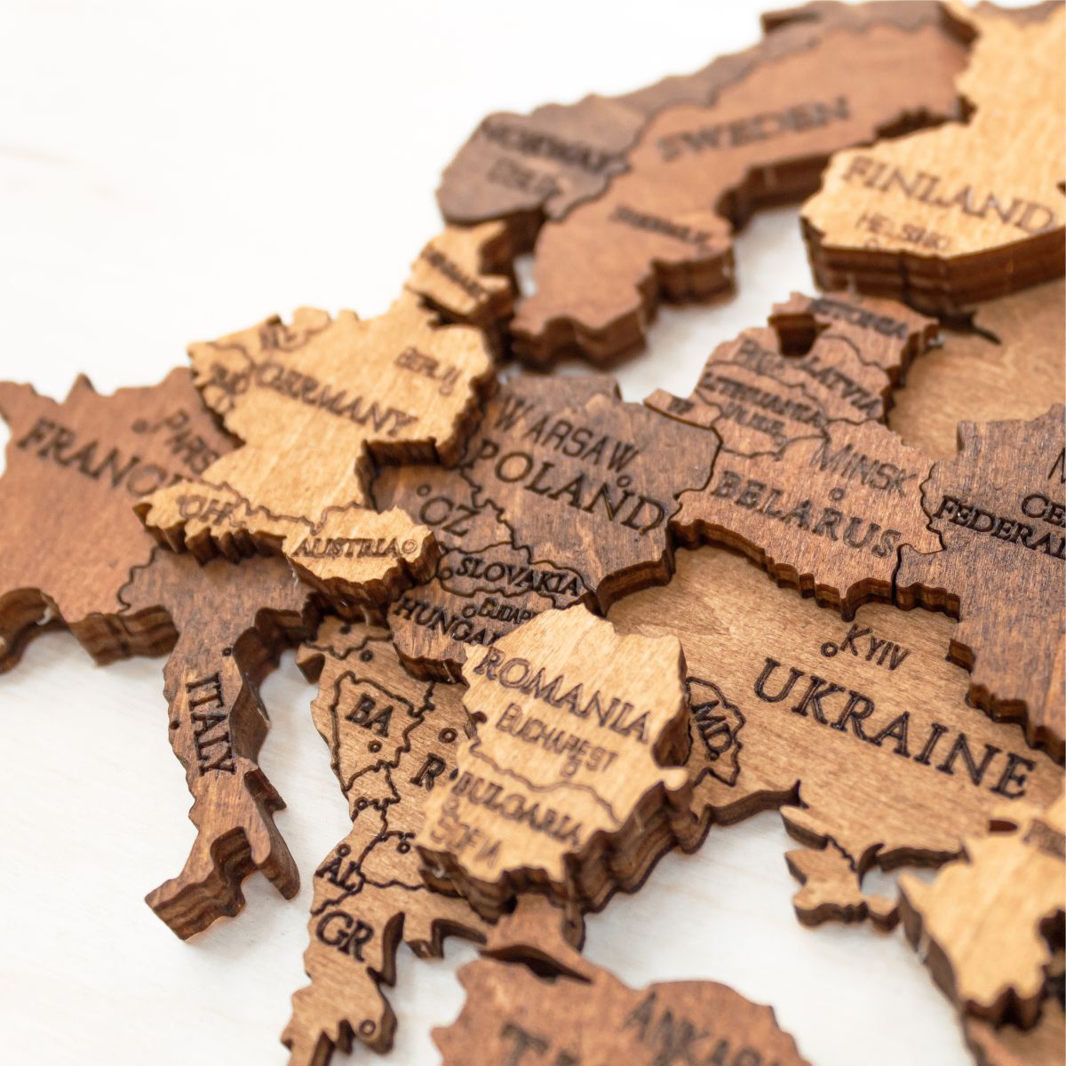 Wooden constructor - BEW001e - World Map Medium – Wooden constructors | Varvikas.Shop
