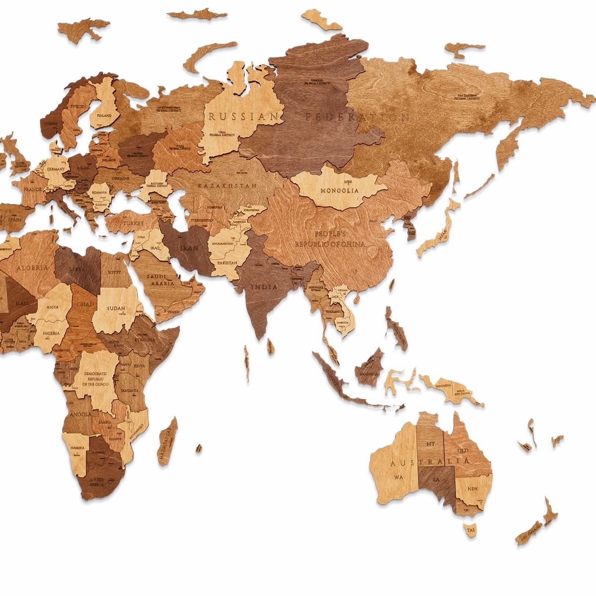Wooden constructor - BEW001e - World Map Medium – Wooden constructors | Varvikas.Shop