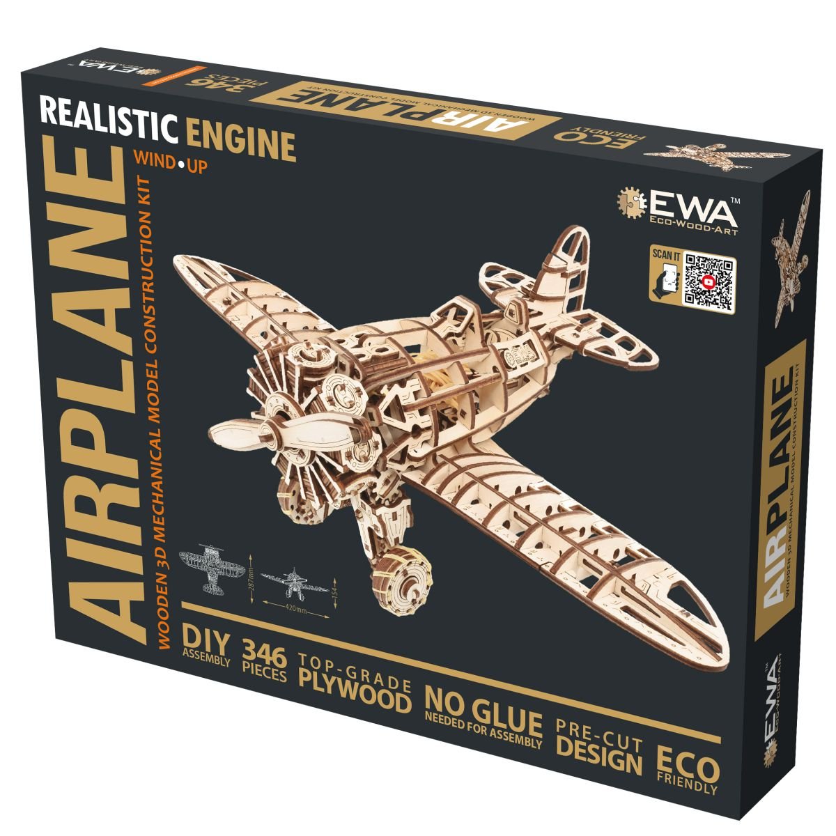 Wooden constructor - BEW005e - Airplane – Wooden constructors | Varvikas.Shop