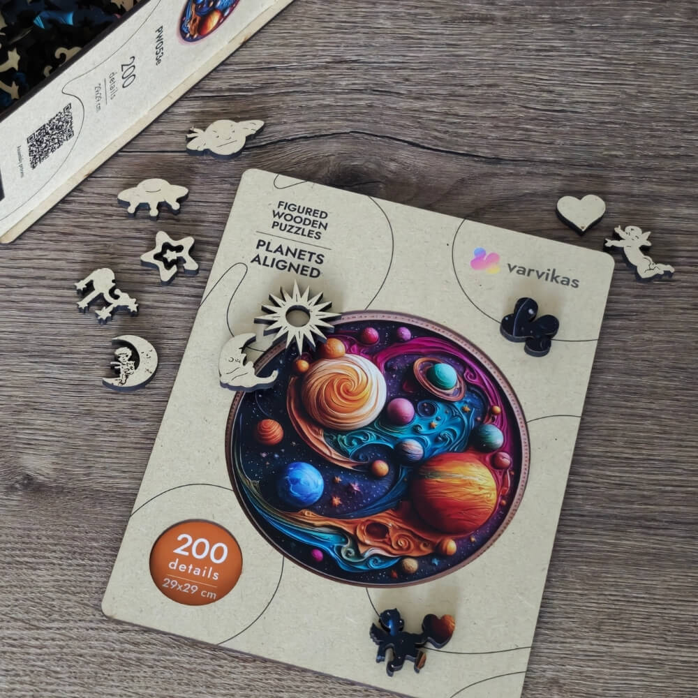 Wooden Jigsaw Puzzle 200 pcs | Planets Aligned (PW053e) – Wooden puzzles | Varvikas.Shop