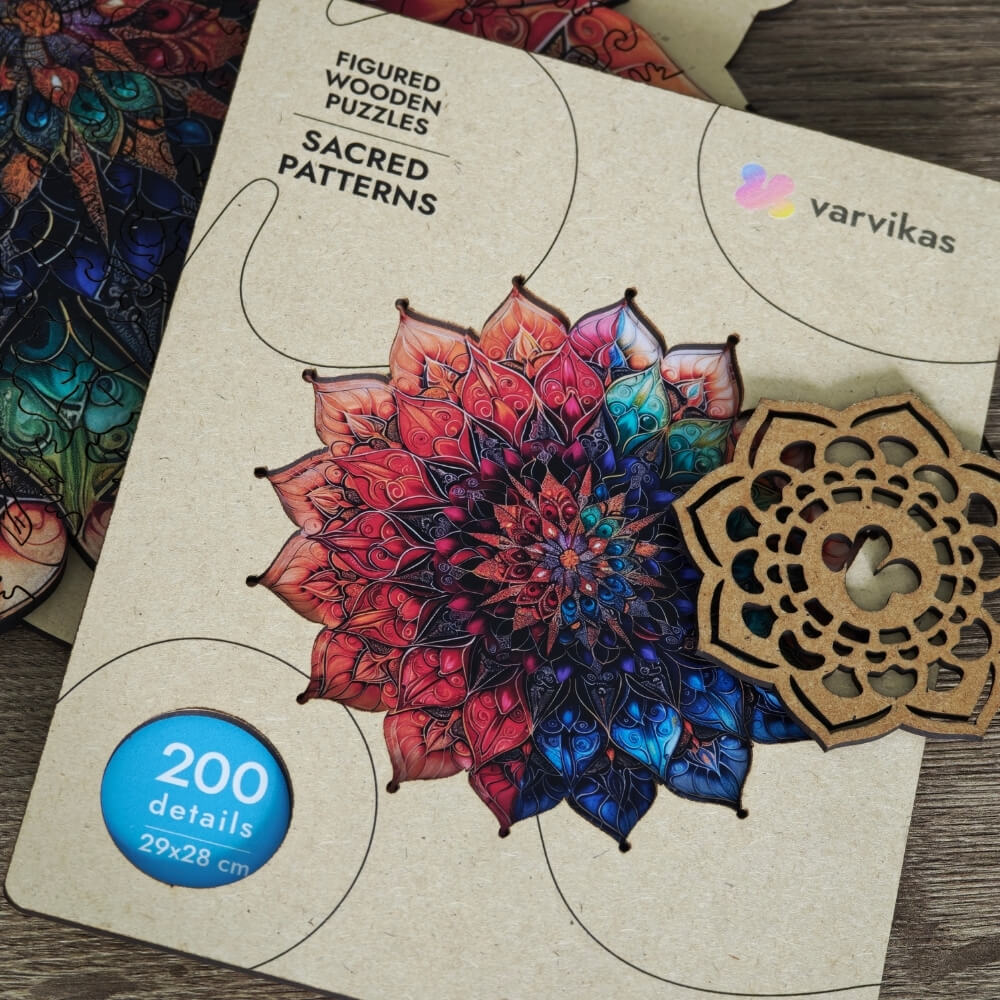 Wooden Jigsaw Puzzle 200 pcs | Sacred Patterns (PW049e) – Wooden puzzles | Varvikas.Shop