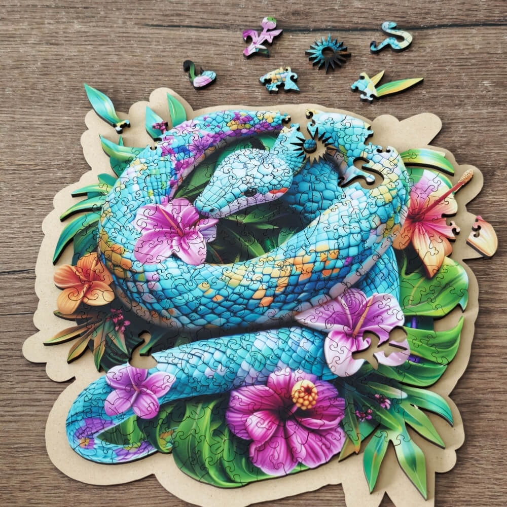 Wooden Jigsaw Puzzle 200 pcs | Snake's Haven (PW045e) – Wooden puzzles | Varvikas.Shop