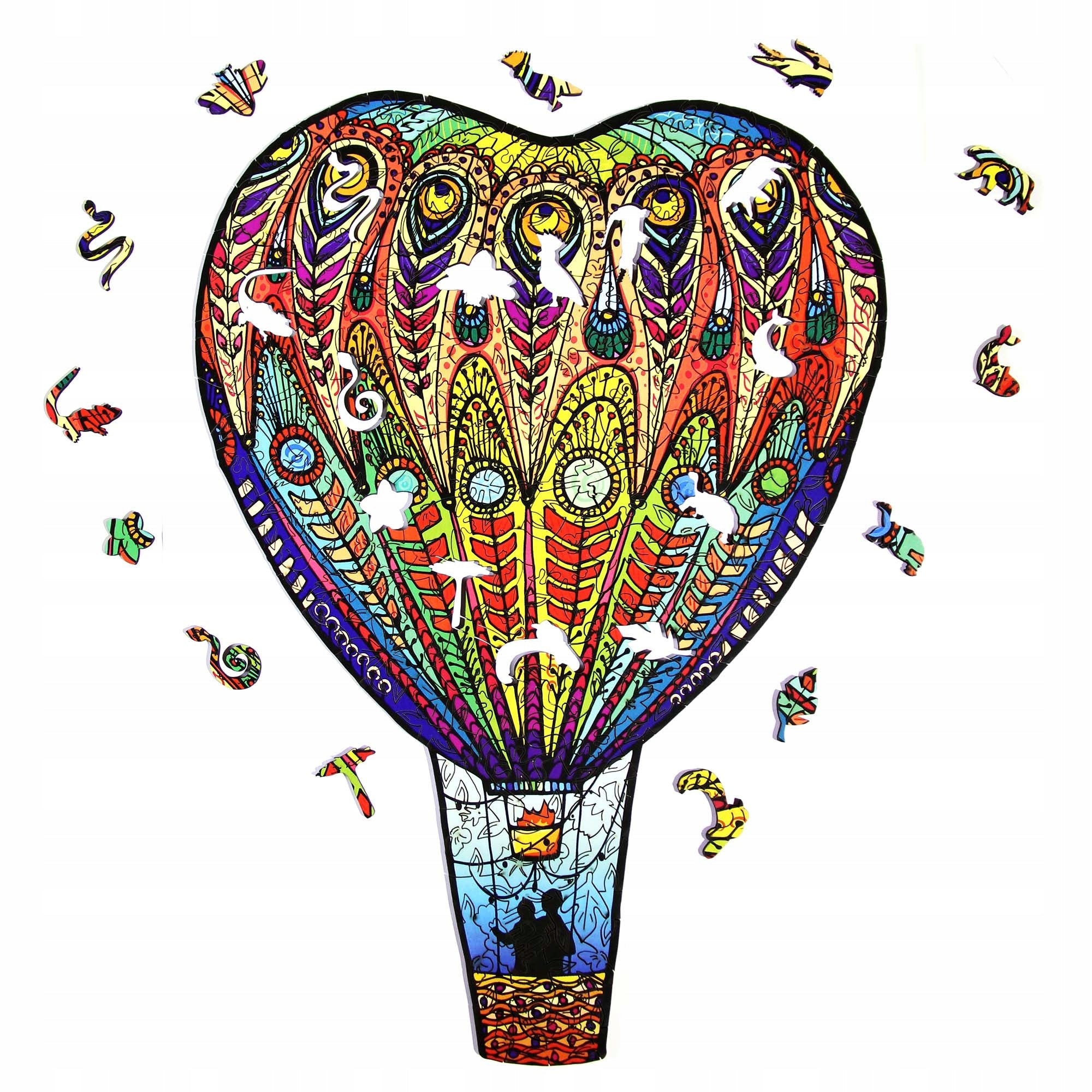 Wooden Jigsaw Puzzle 250 pcs | Flying in Love (PW007e) – Wooden puzzles | Varvikas.Shop