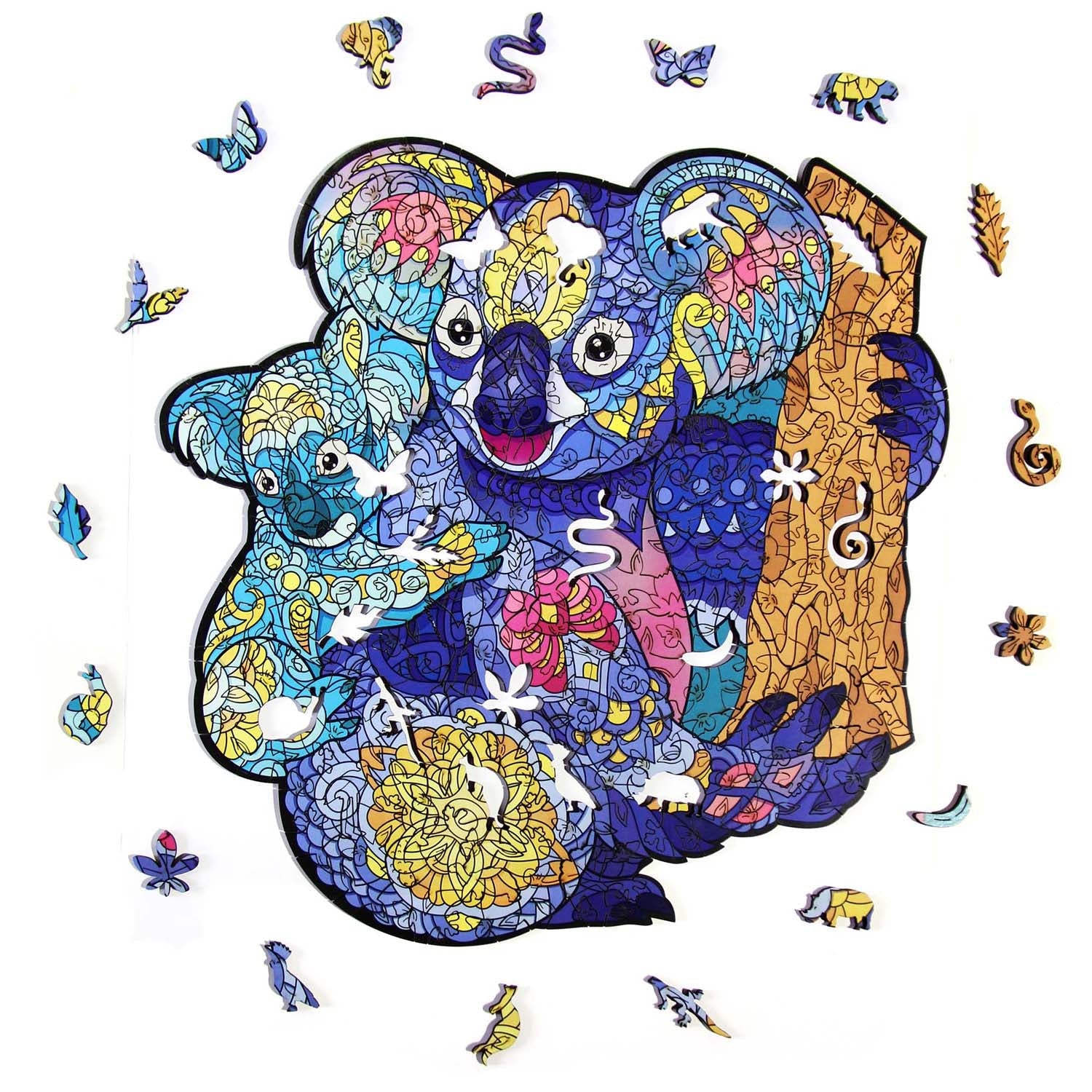 Wooden Jigsaw Puzzle 271 pcs | Peaceful Koalas (PW004e) – Wooden puzzles | Varvikas.Shop