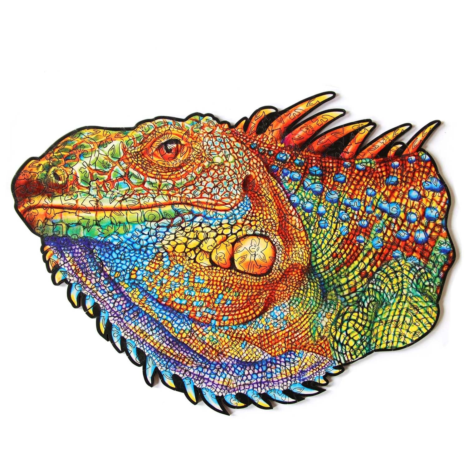 Wooden Jigsaw Puzzle 280 pcs | Majestic Iguana (PW001e) – Wooden puzzles | Varvikas.Shop