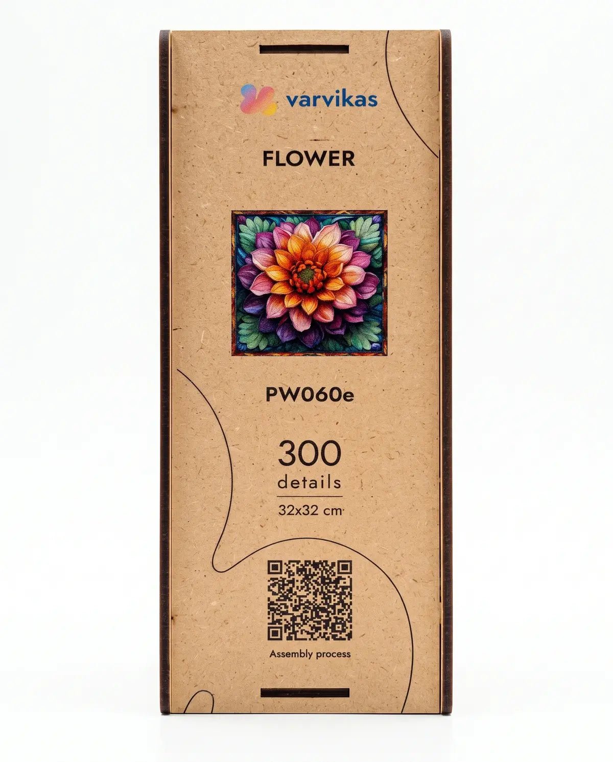 Wooden Jigsaw Puzzle 300 pcs, Flower (PW060e) – Wooden puzzles | Varvikas