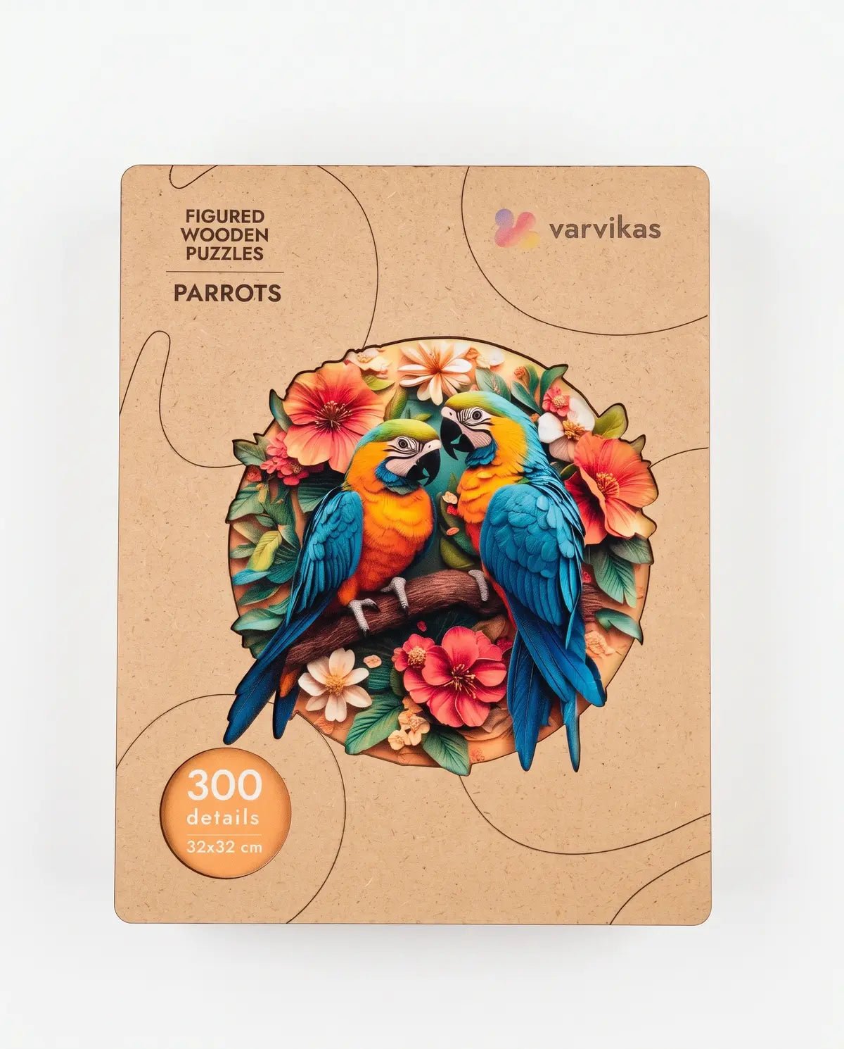 Wooden Jigsaw Puzzle 300 pcs, Parrot (PW057e) – Wooden puzzles | Varvikas