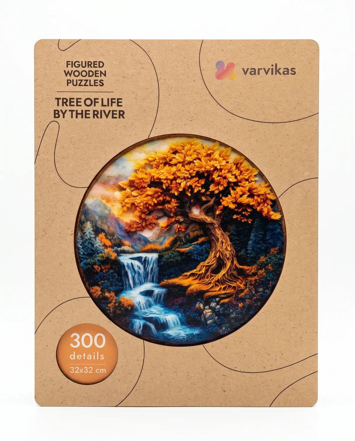 Wooden Jigsaw Puzzle 300 pcs, Tree of Life by the River (PW058e) – Wooden puzzles | Varvikas