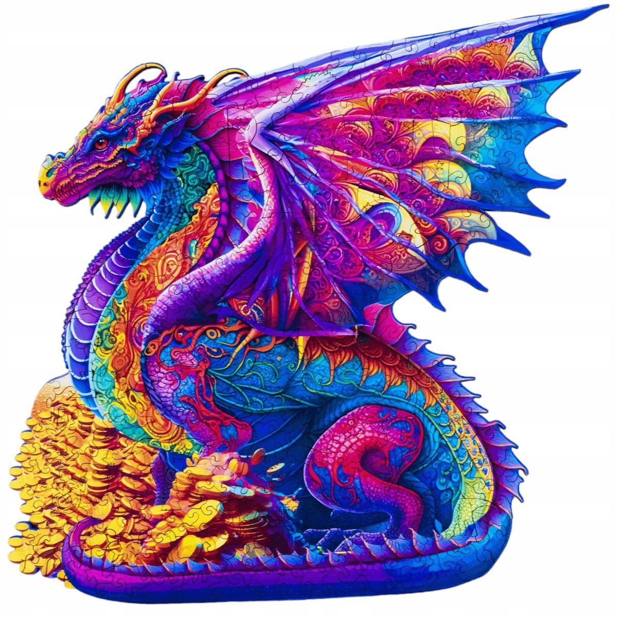 Wooden Jigsaw Puzzle 300 pcs | Winged Dragon (PW022e) – Wooden puzzles | Varvikas.Shop